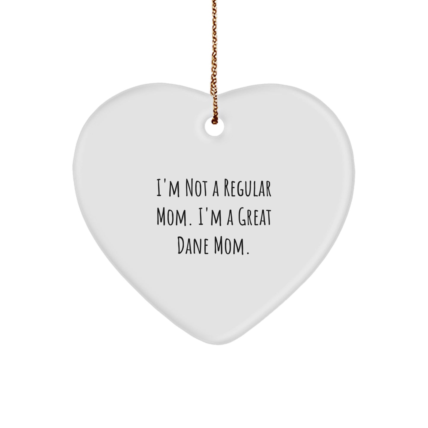 Funny Great Dane Mom Christmas Heart Ornament Gifts from Friends and Family for Great Dane Dog Owners - Image 1