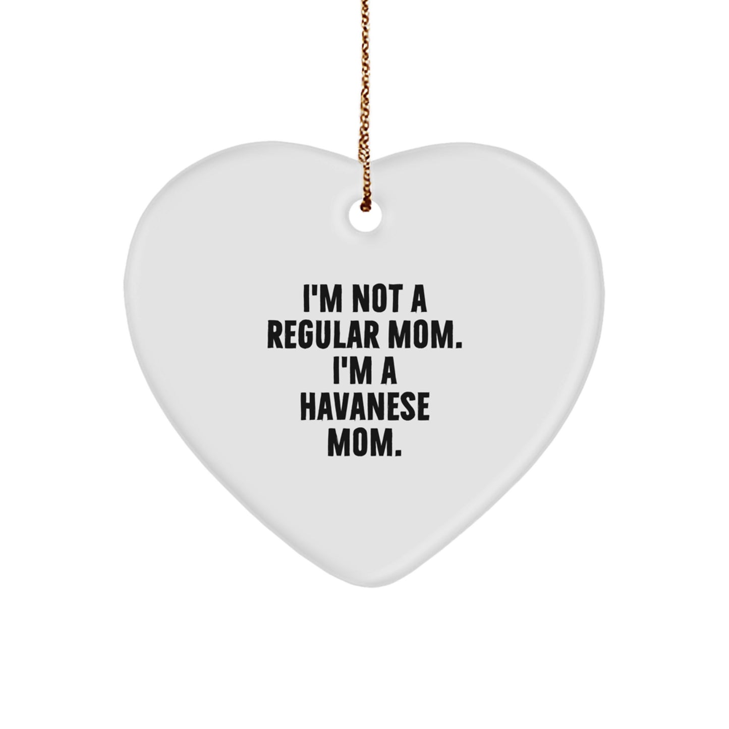 Funny Havanese Dog Mom Gifts from Friends, Family, Men, or Women - Heart Ornament for Christmas Unique Gifts - Image 1