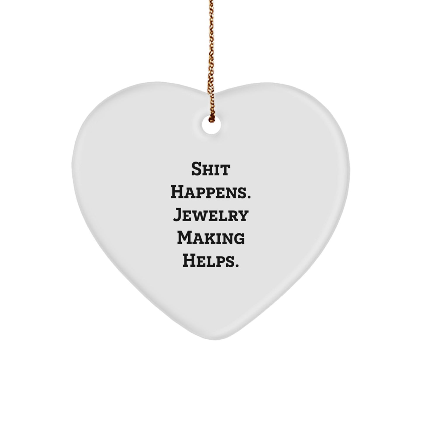 Funny Jewelry Making Gifts for Women, Heart Ornament from Friends, Men, Family, Christmas Unique Presents - Image 1