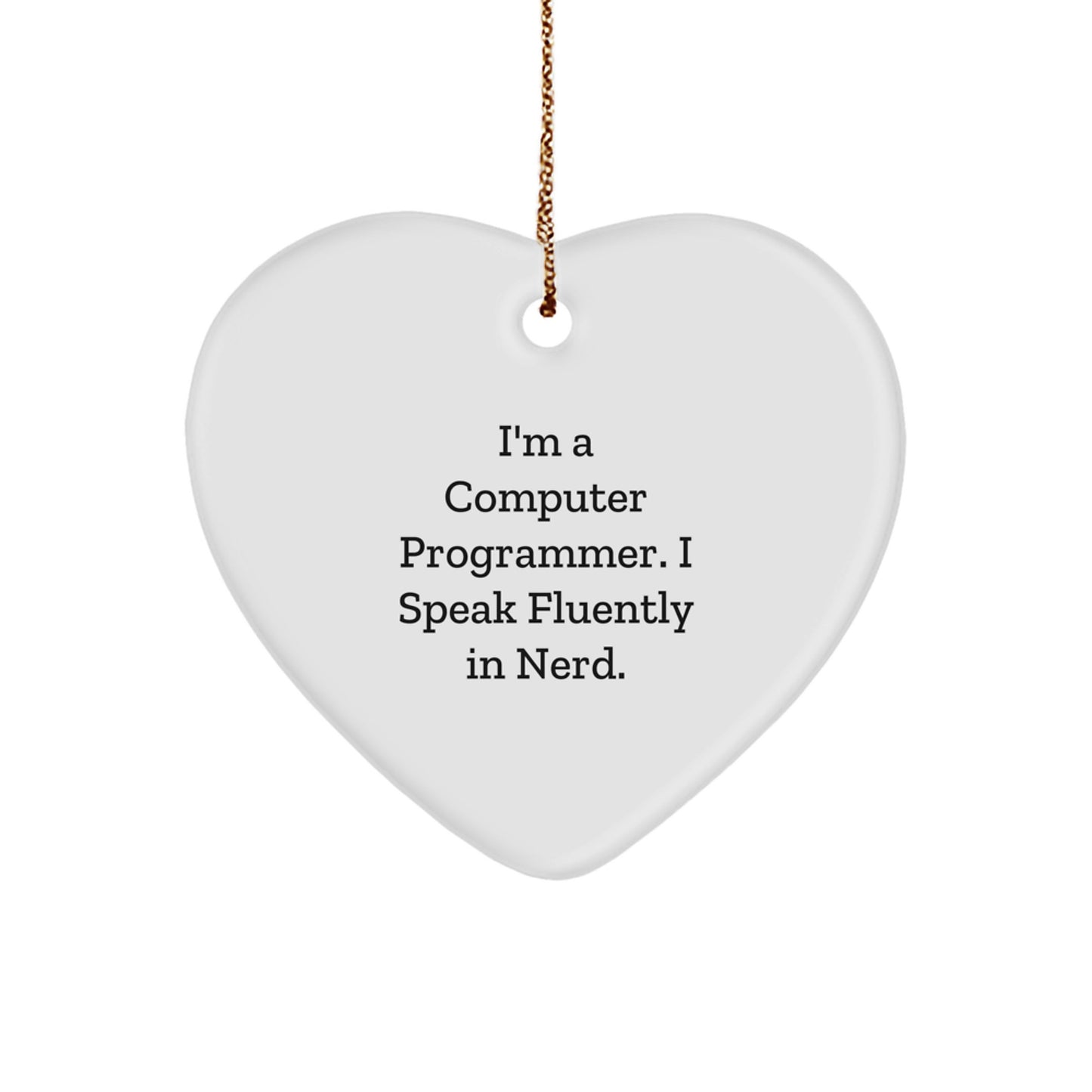 For Him Computer Programmer Keepsake Christmas Unique Gift Ornament - Image 1