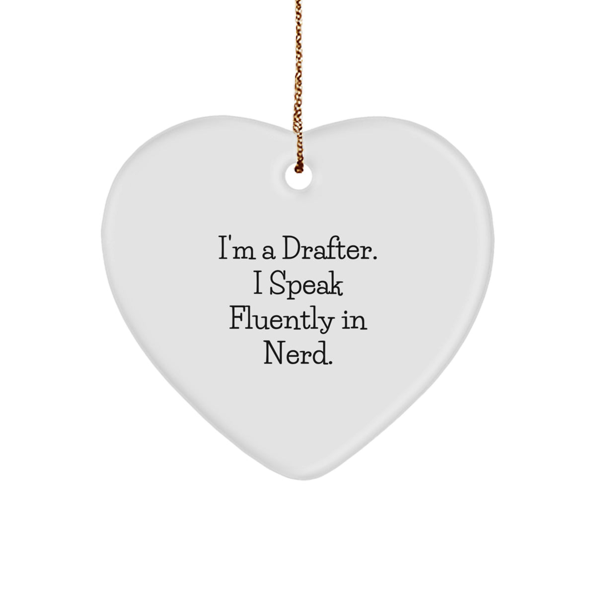 Drafter Keepsake Christmas Ornament for Him Gift - Image 1