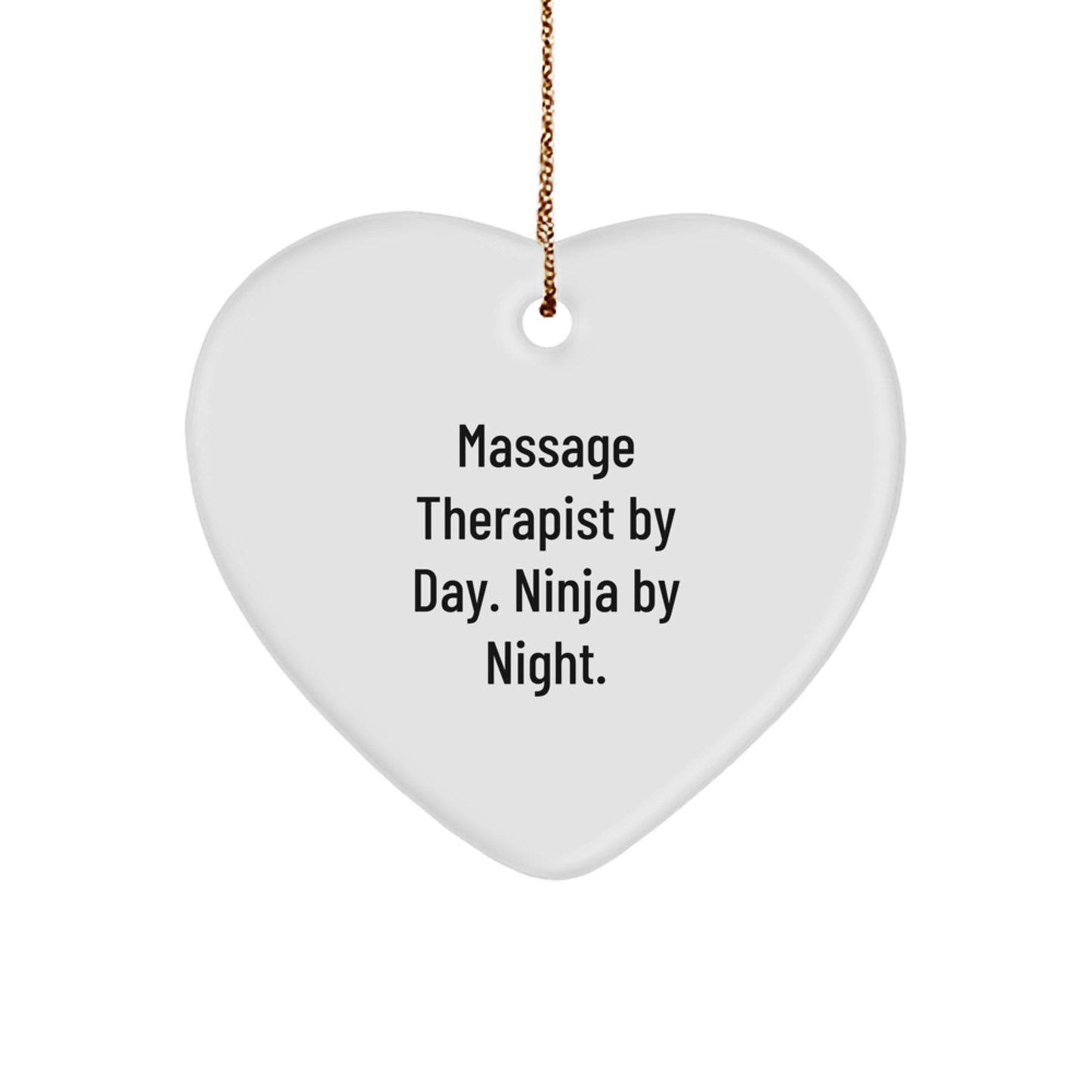 Funny Massage Therapist Gifts By Heart Ornament for Coworkers, Friends, Family - Image 1