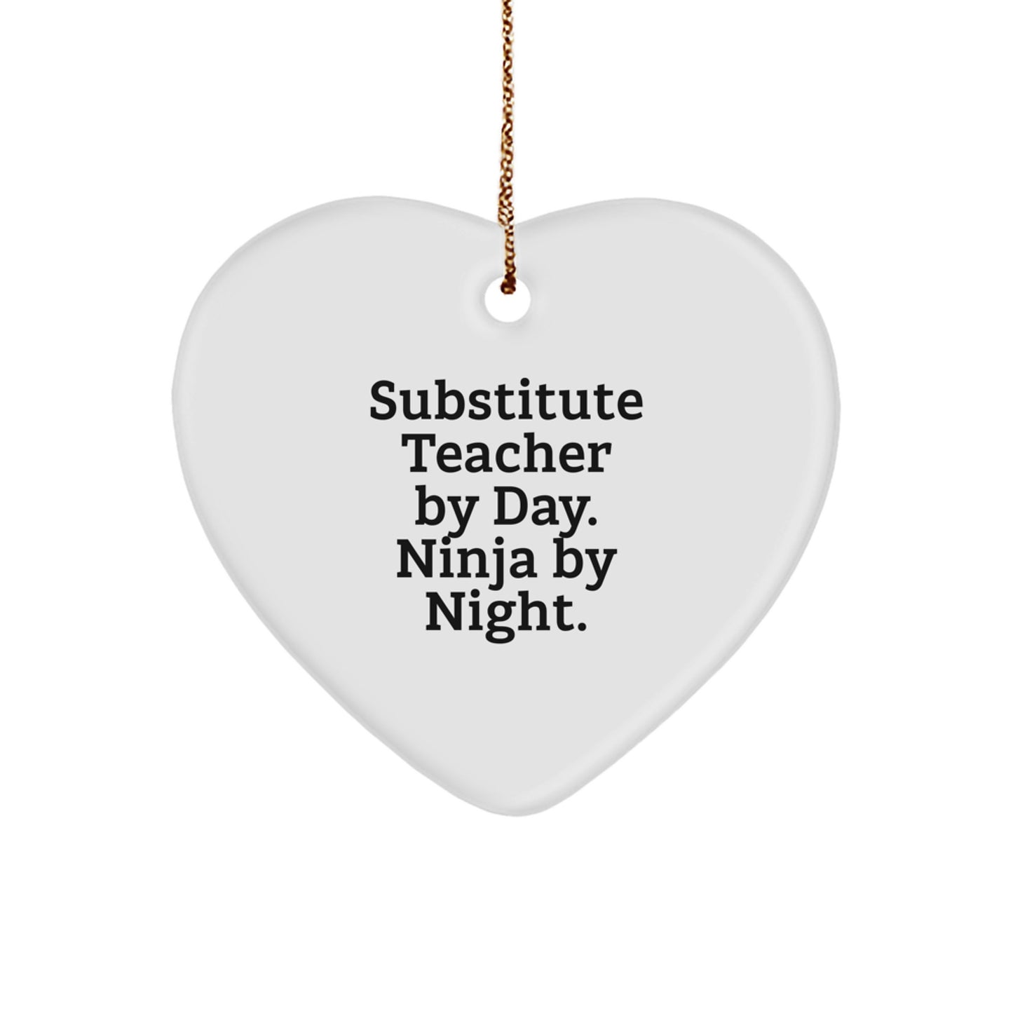For Him Keepsake Substitute Teacher Christmas Ornament Gift Ninja by - Image 1