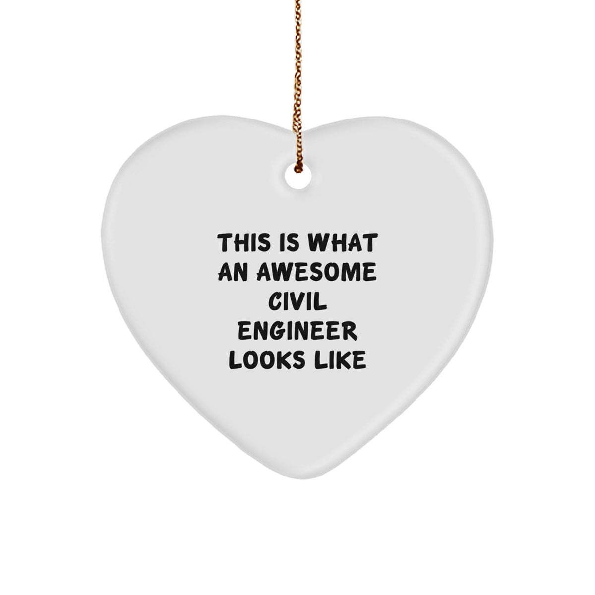 Civil Engineer Keepsake Christmas Ornament for Him Gift - Image 1