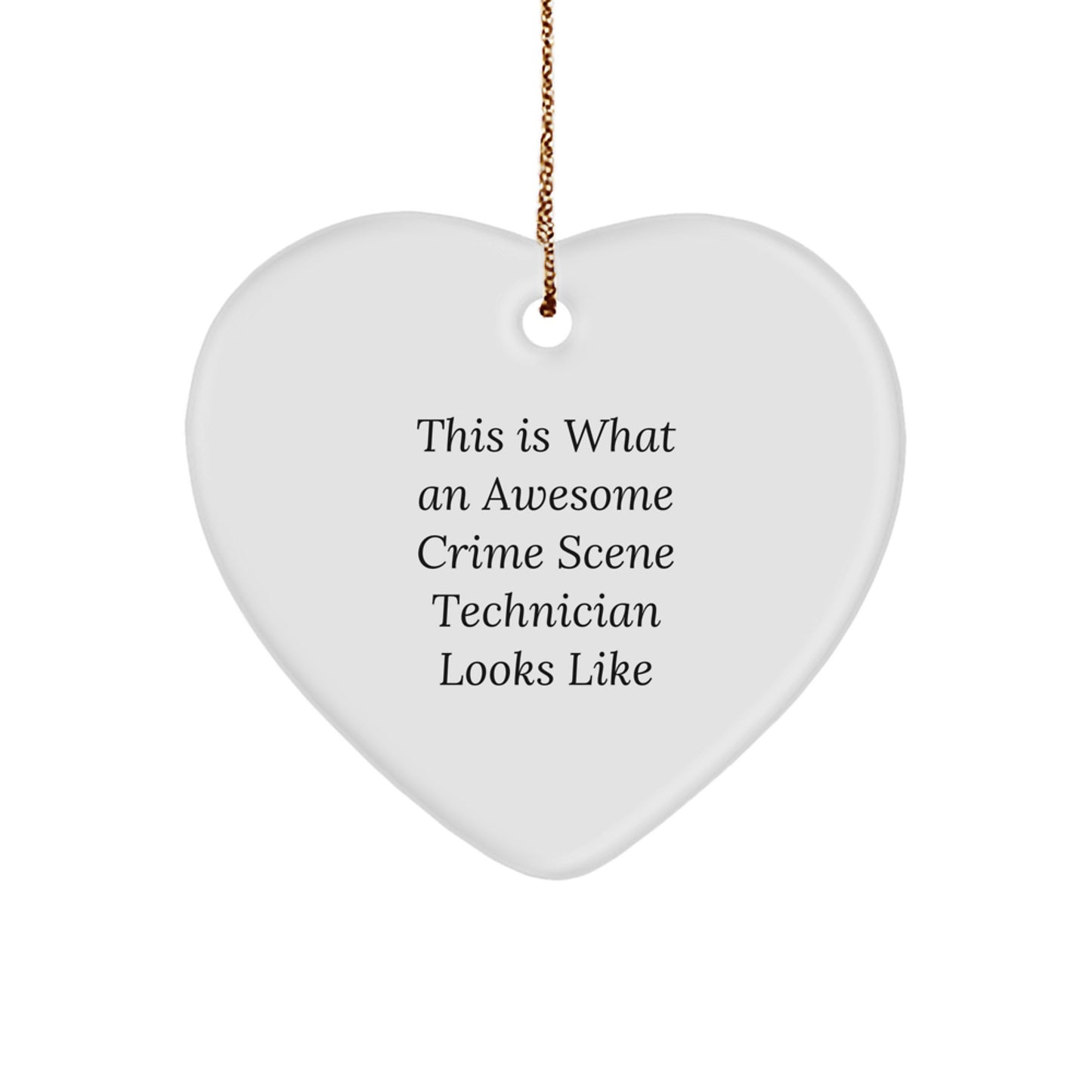 Crime Scene Technician Heart Ornament Collect. for Neighbors Xmas Gift - Image 1