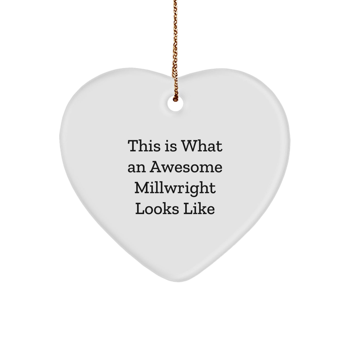 Joyful Christmas Unique Gift Millwright Heart Ornament, for a Best Friend - Image 1