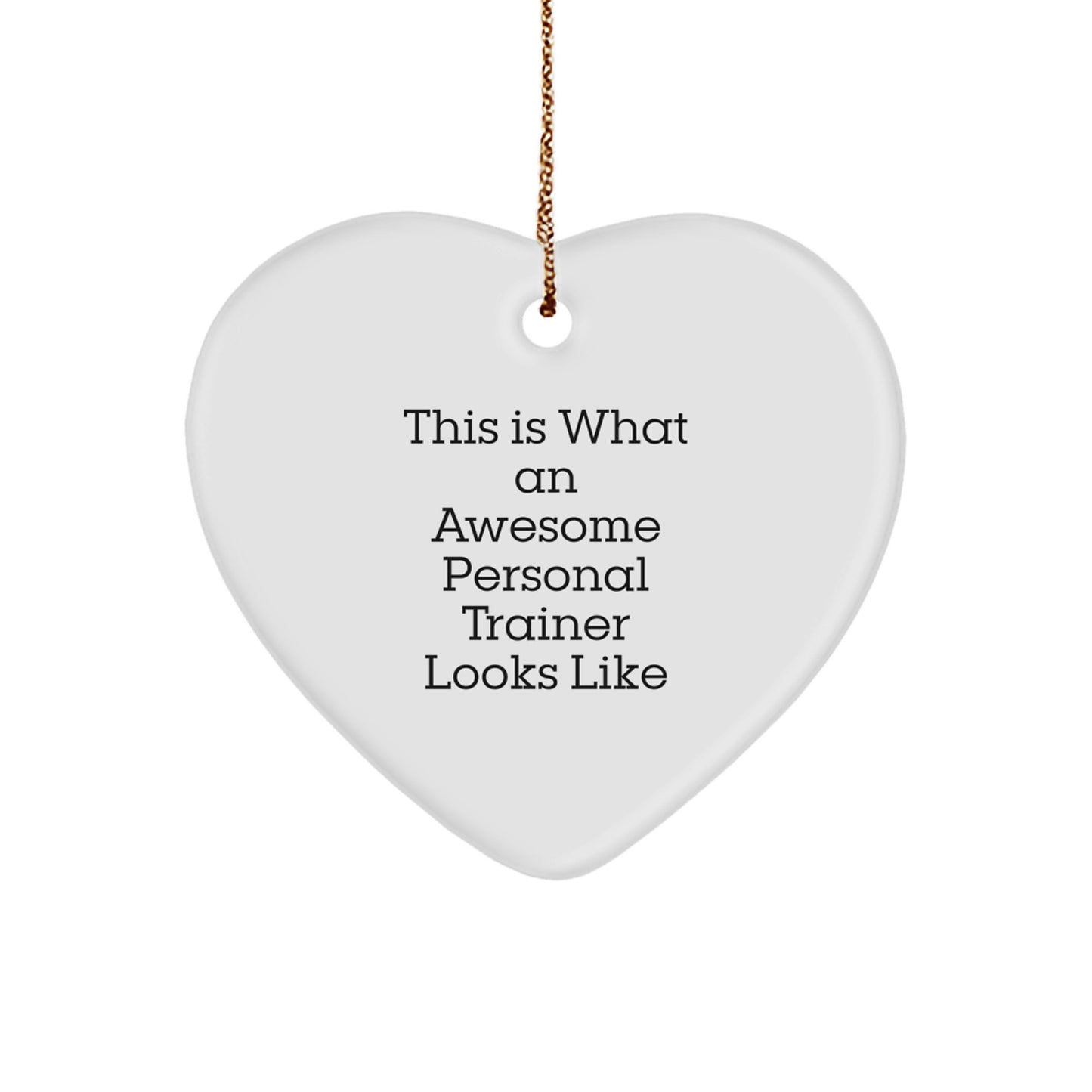 Funny Personal Trainer Christmas Heart Ornament Gifts from Friends, Coworkers, Family to Personal Trainers, Men, Women, Fitness Lovers - Image 1