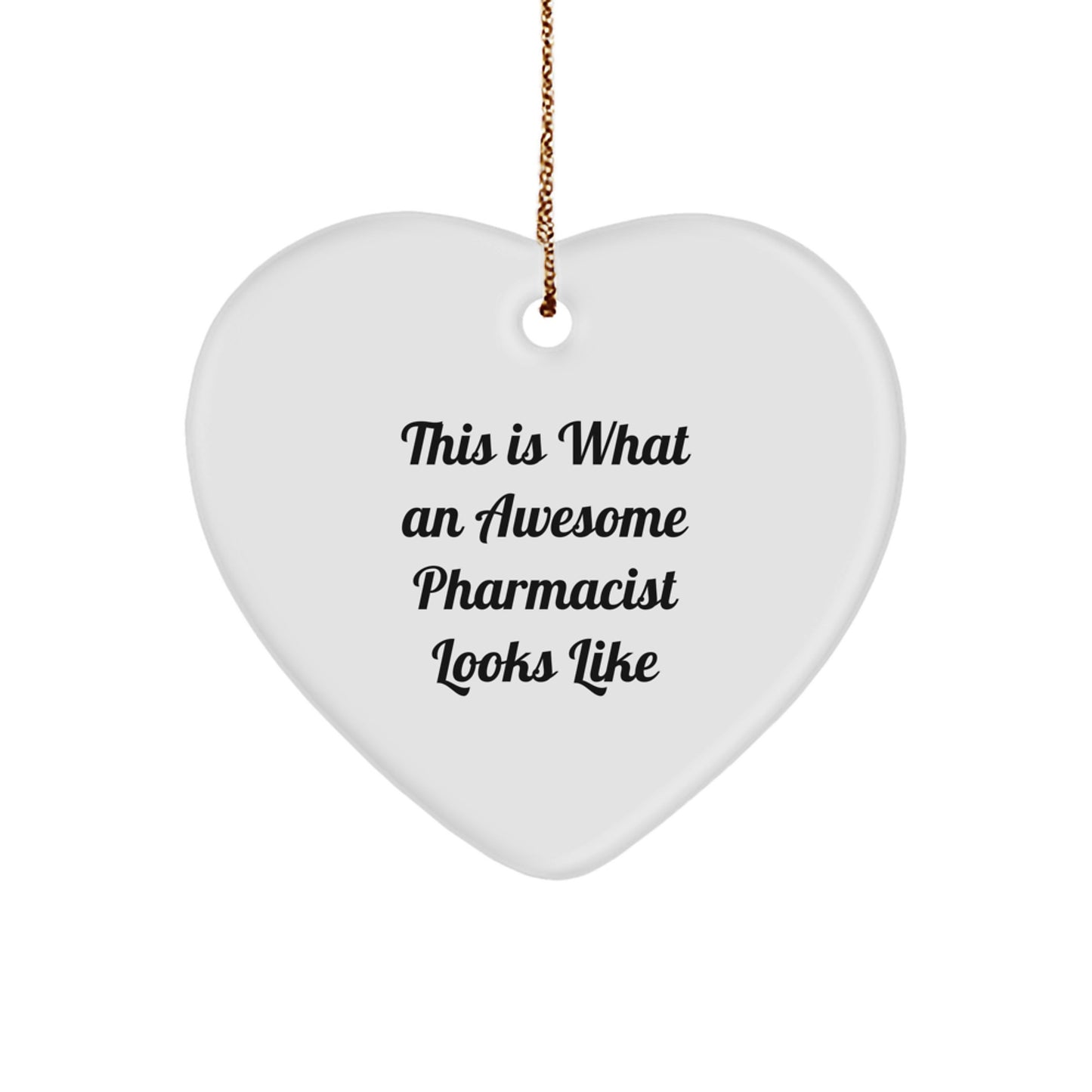 Playful Pharmacist Heart Christmas Ornament for Roommates Memento Gift - Image 1