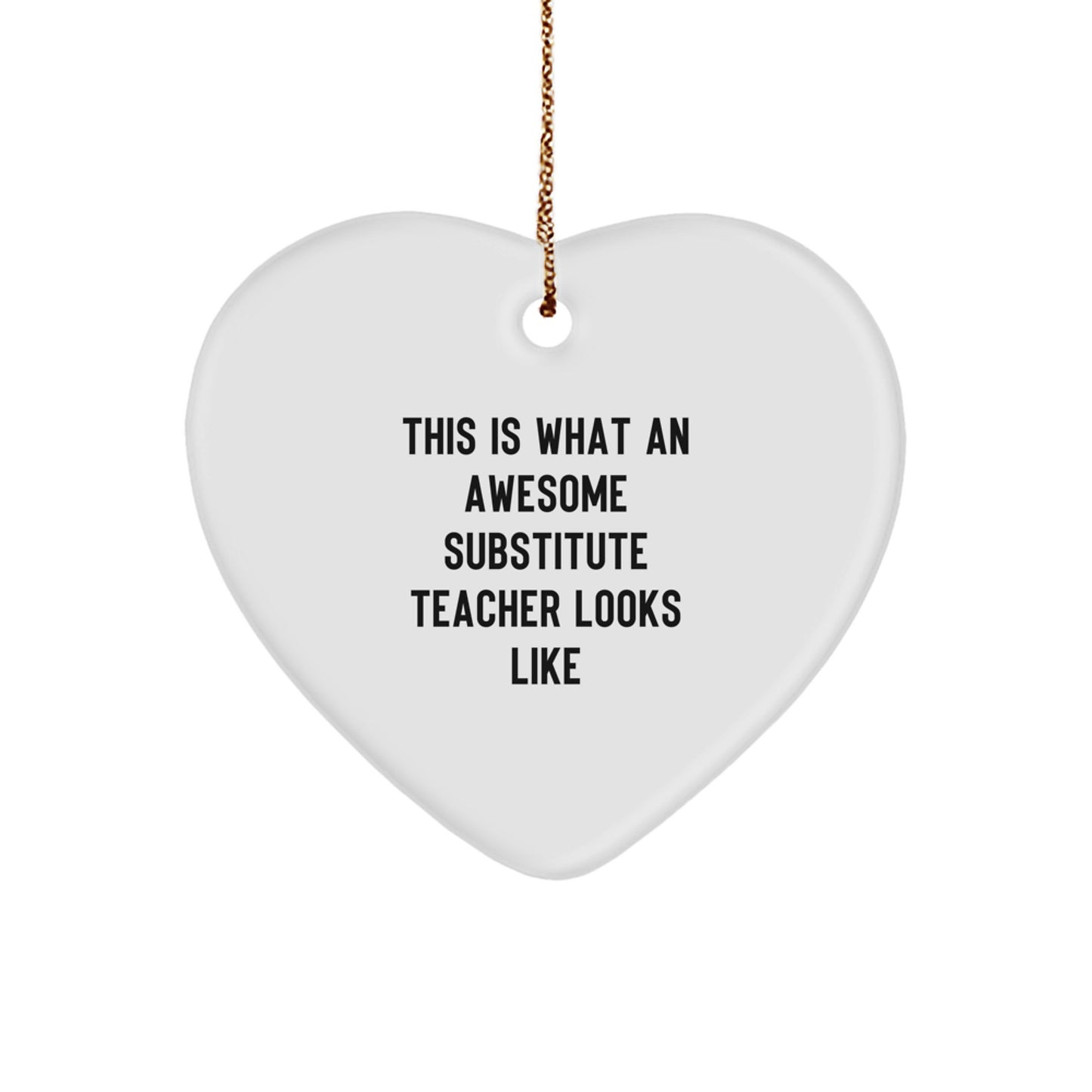 Family Treasure Substitute Teacher Christmas Ornament Gift for Family - Image 1