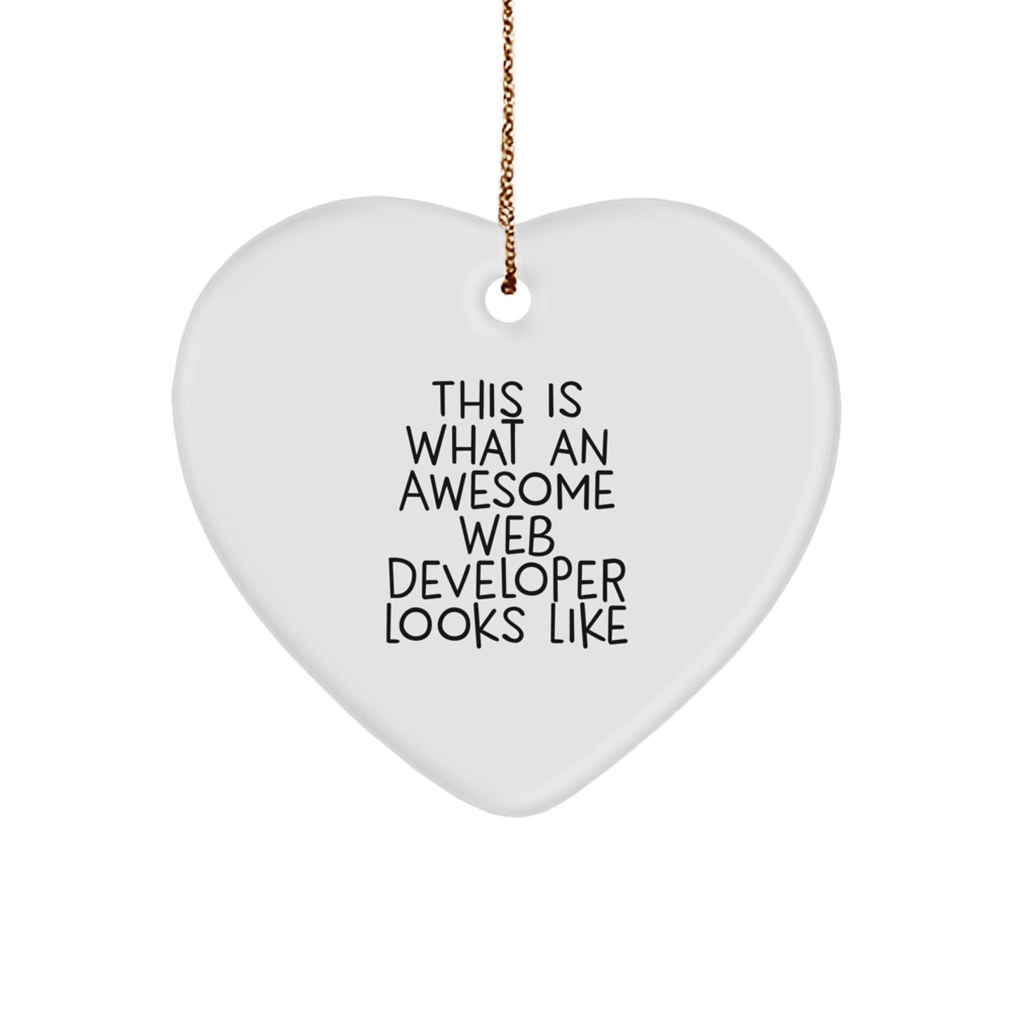 Web Developer Favorite Heart Ornament for Kids Christmas Gift - Image 1
