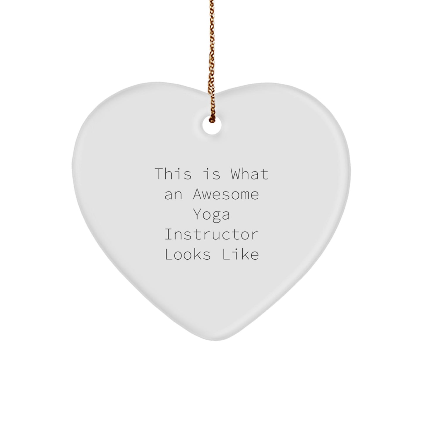 Christmas Gift Surprise for Teens Yoga Instructor Heart Ornament - Image 1