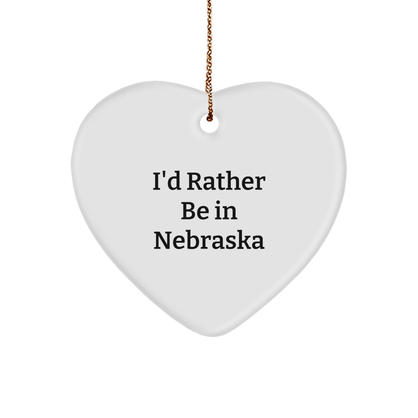 Nebraska Heart Ornament Keepsake for Him Christmas Gift Family Favorite - Image 1