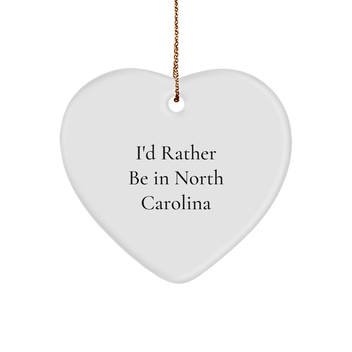 Funny North Carolina Heart Ornament Gifts from Friends for North Carolina - Image 1