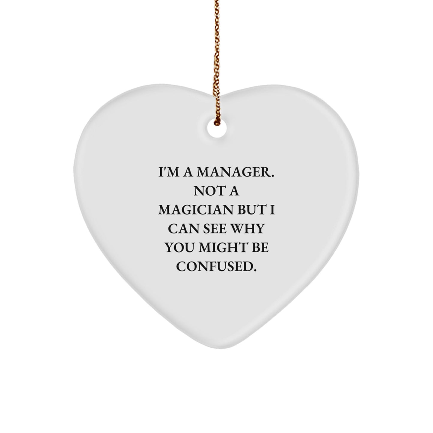 Playful Manager Christmas Ornament for Friends Gift - Novelty White - Image 1