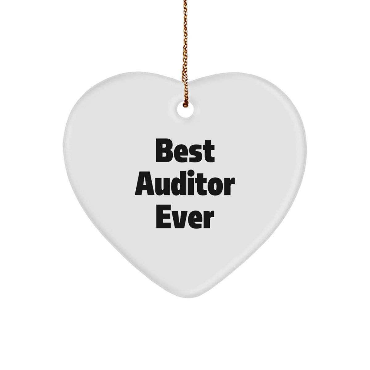 Christmas Ornament Gift for a Colleague Best Auditor Ever - Heart - Image 1