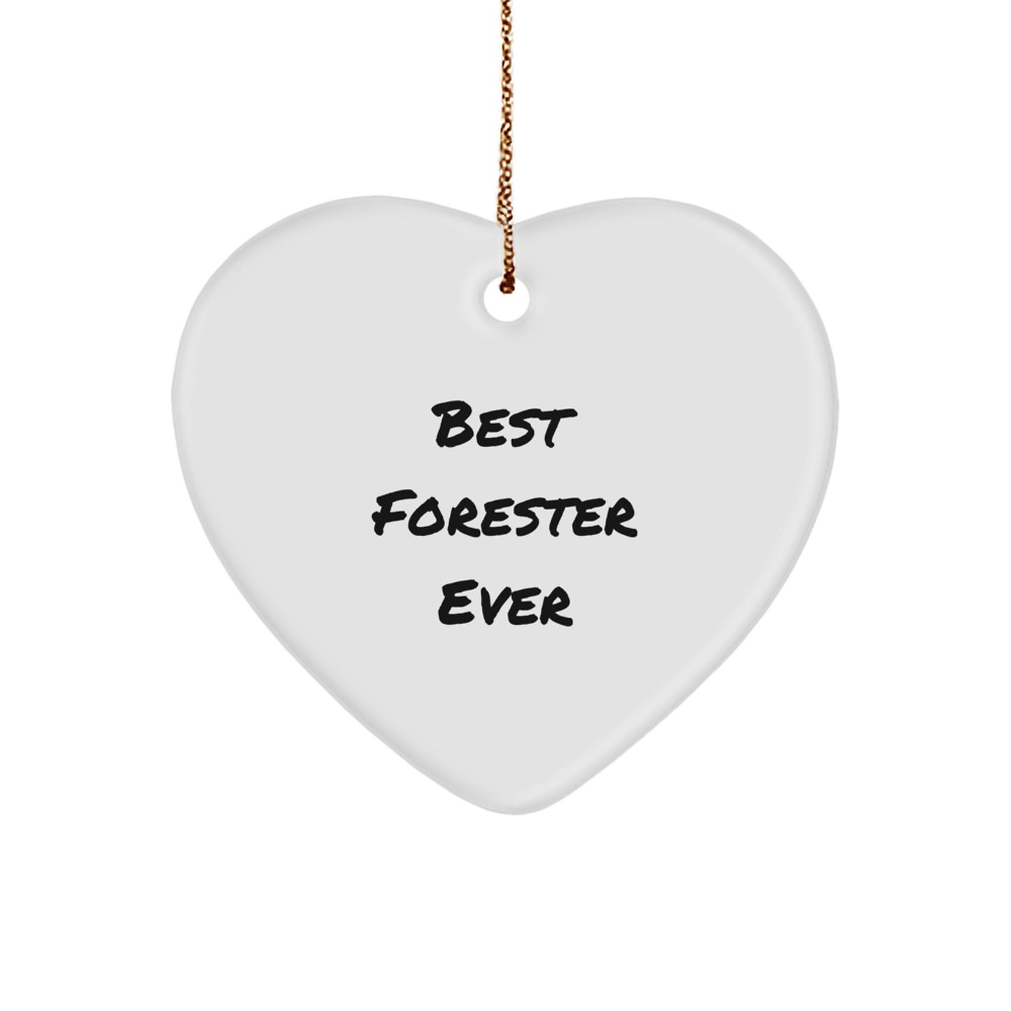 Forester Heart Christmas Ornament Gift for Friend – Best Forester Ever X - Image 1