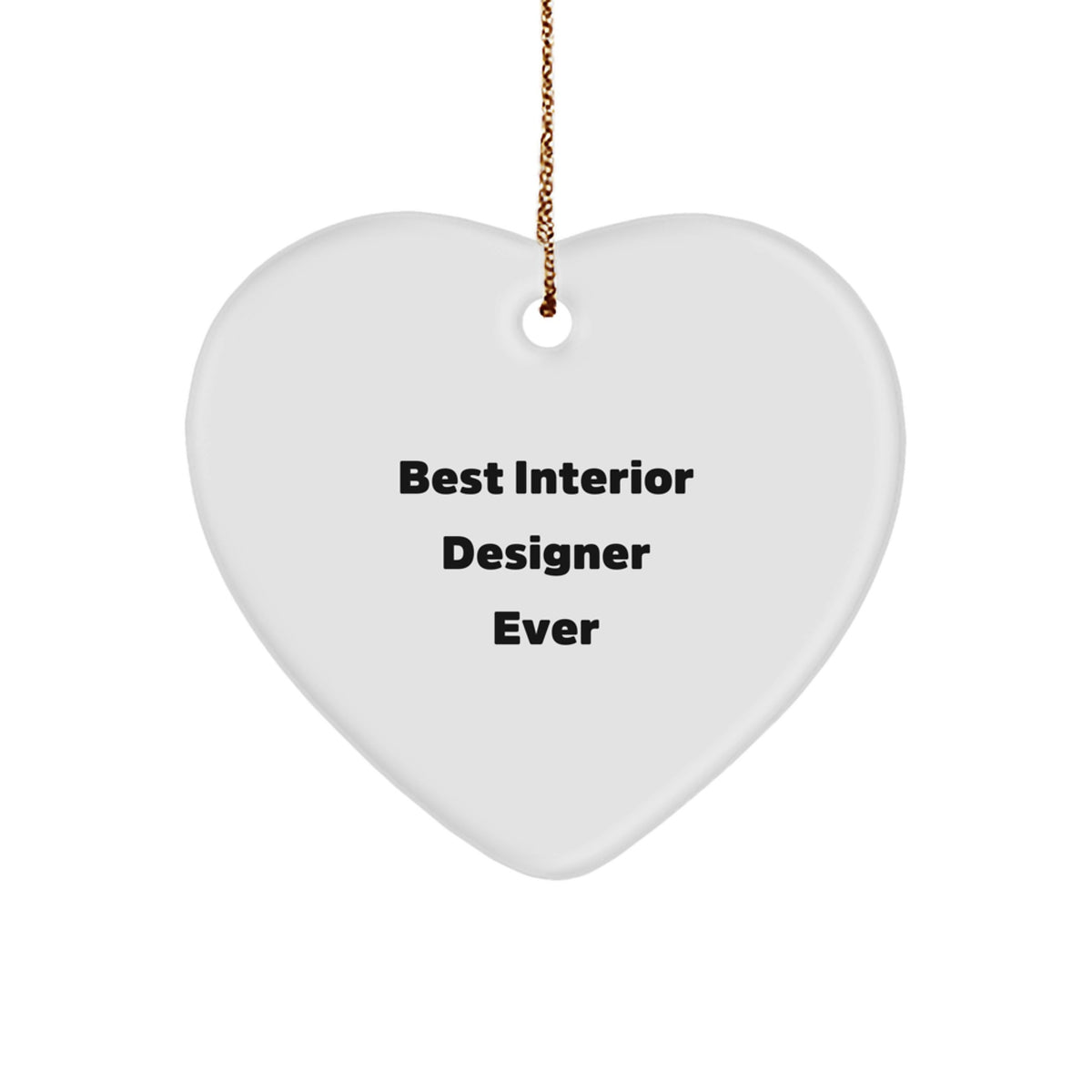 Interior Designer Heart Ornament Idea for Coworkers Christmas Gift - Image 1