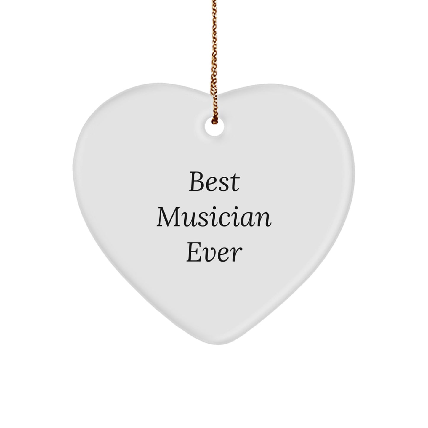 Christmas Gift for Her Musician Heart Ornament Present - Image 1