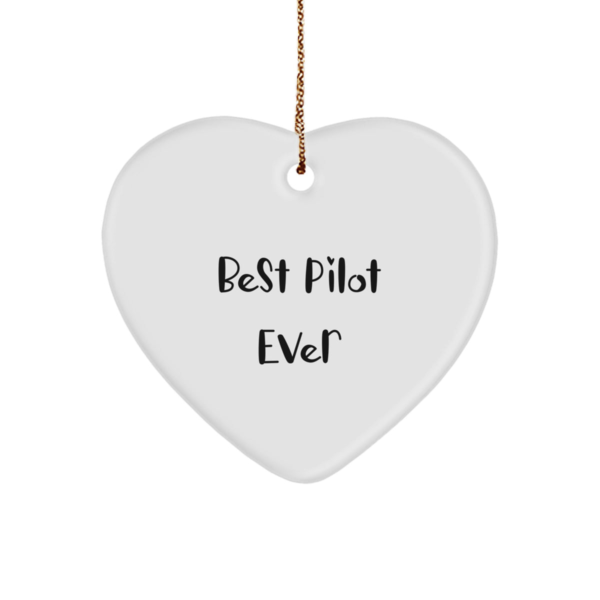 Pilot Heart Ornament Christmas Gift for Her Present - Image 1