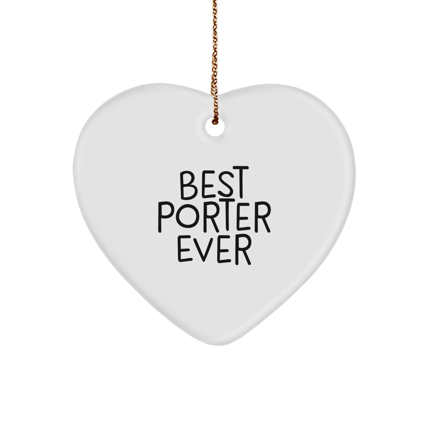 Playful Best Porter Ever Novelty Christmas Ornament for Friends Gift - Image 1