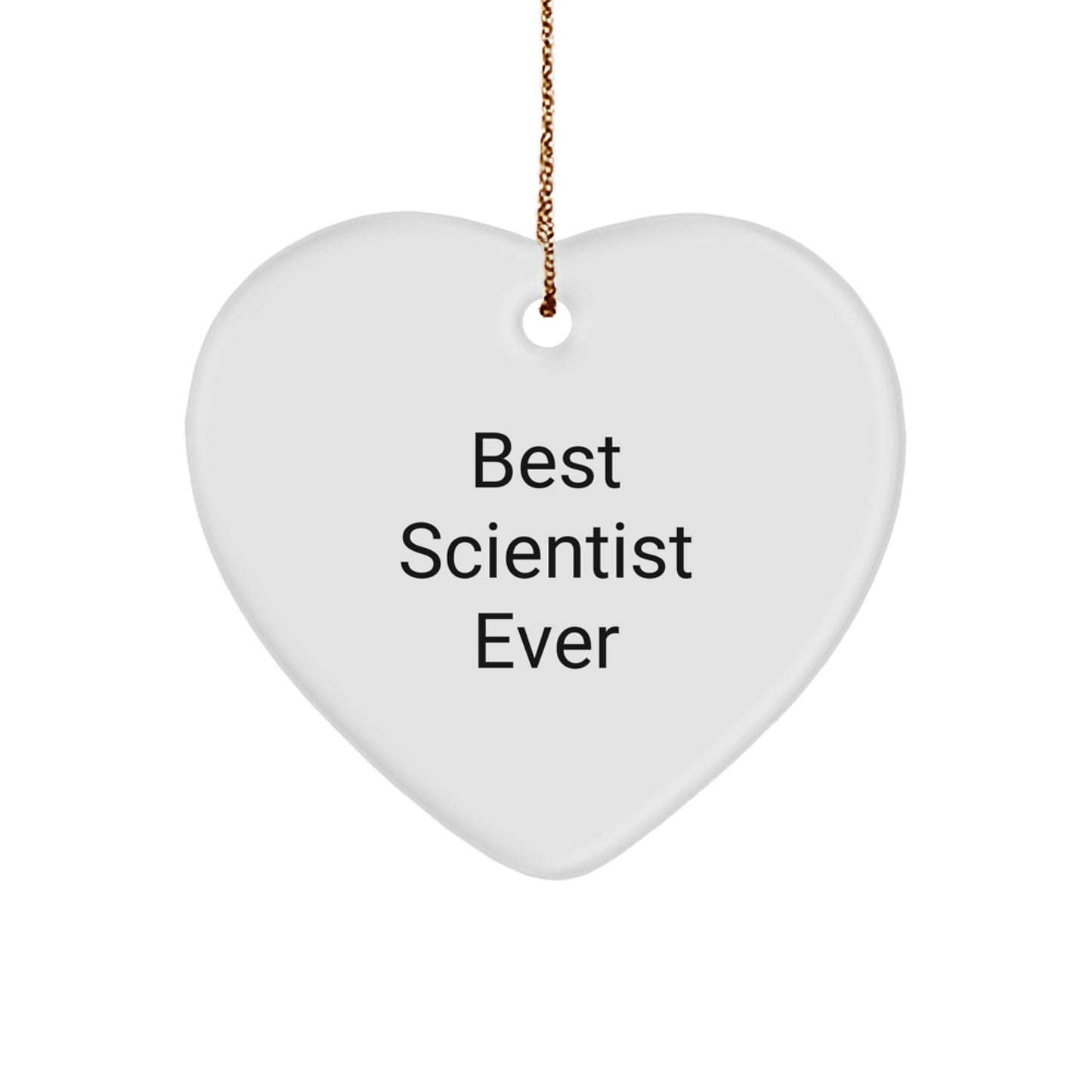 Christmas Gift for Her Scientist Heart Ornament Best Scientist Ever - Image 1
