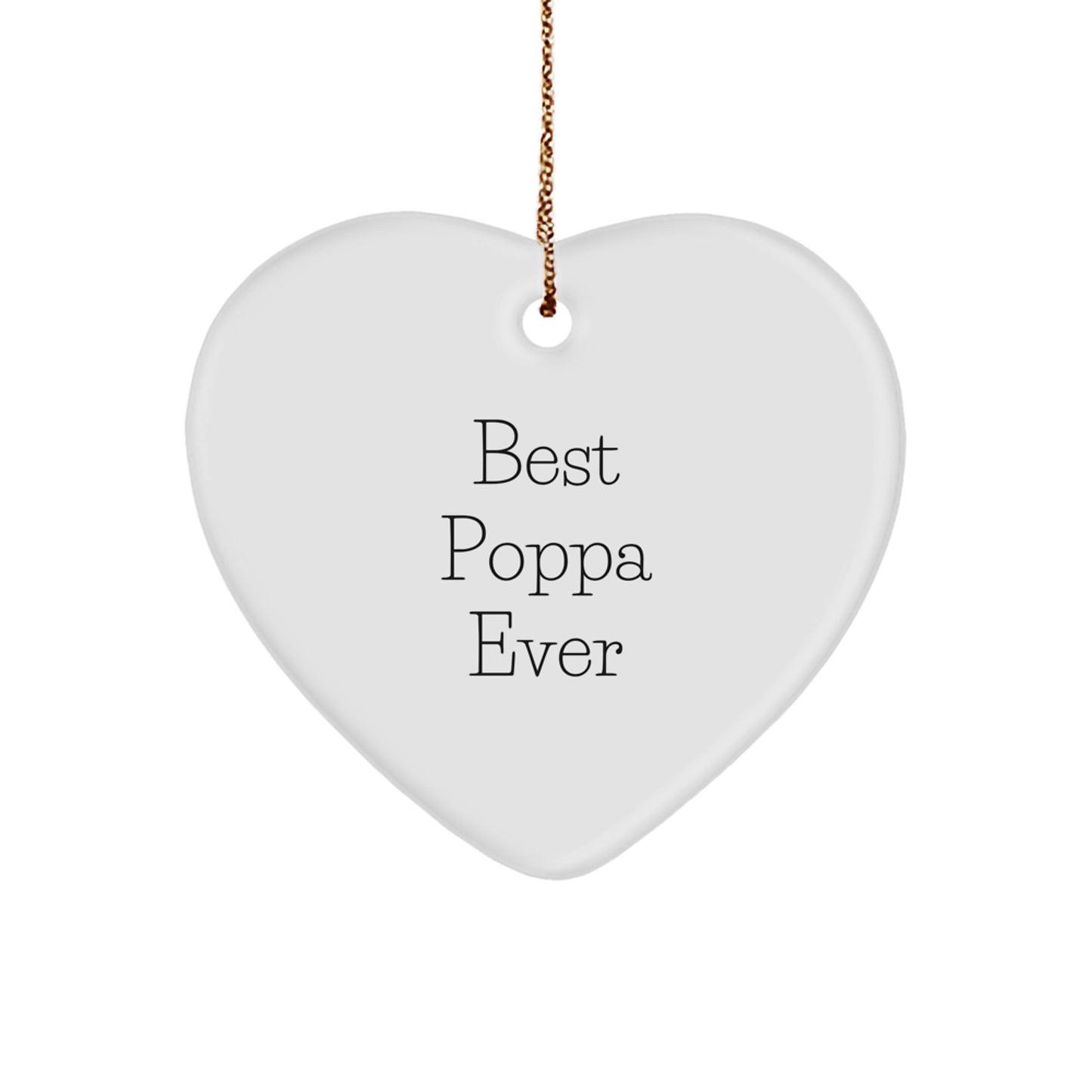 Best Poppa Ever Keepsake Christmas Ornament for Him Gift - Image 1