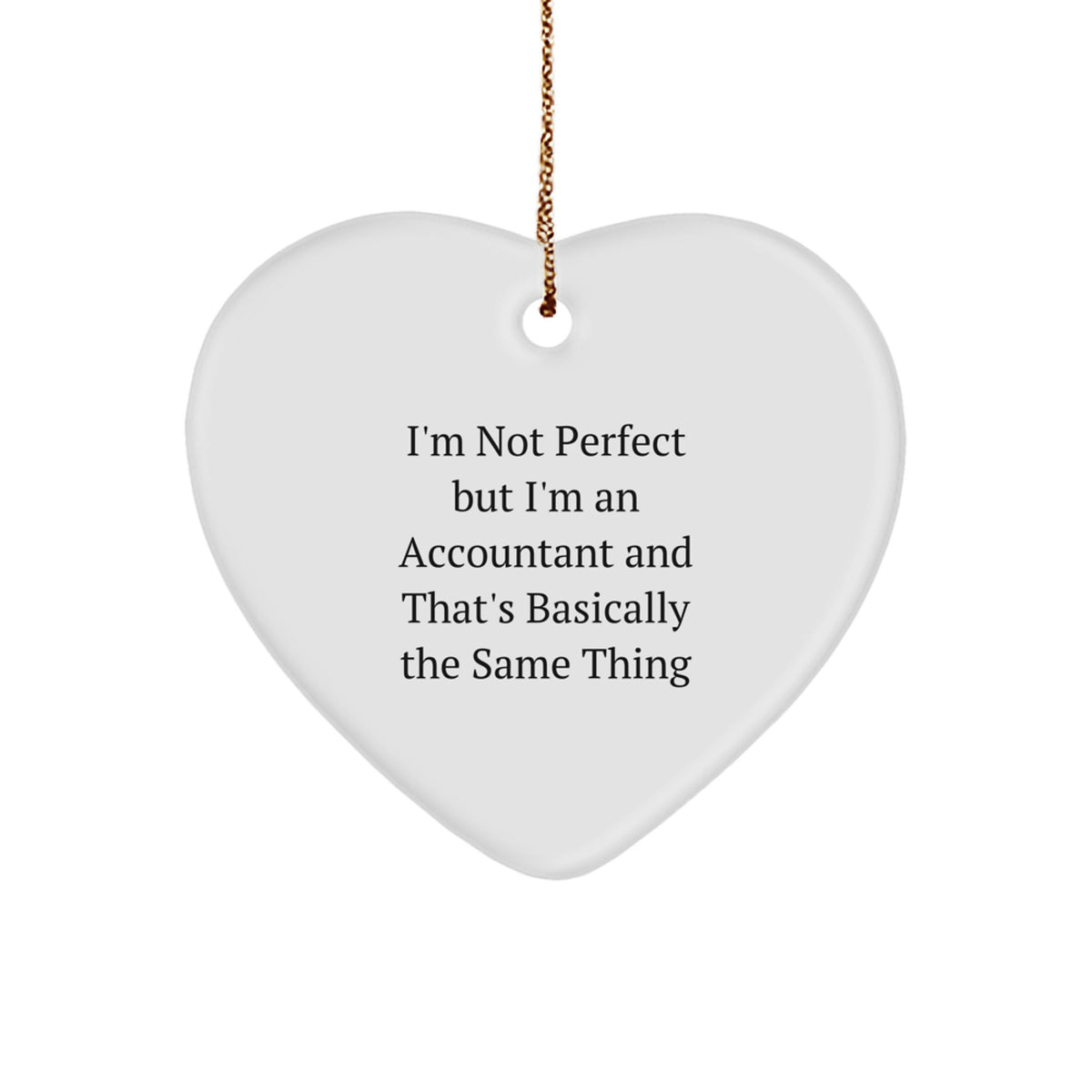 Accountant Keepsake Christmas Ornament for Him Gift With Humorous Quote - Image 1