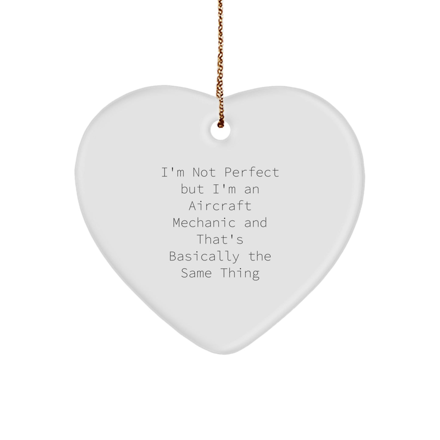 Aircraft Mechanic Keepsake Christmas Ornament for Him Gift - Image 1