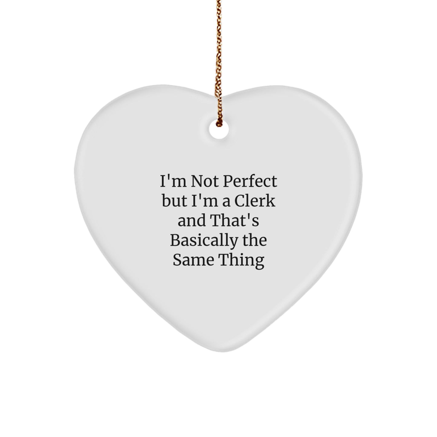 Clerk Keepsake Christmas Ornament for Him Gift - Image 1