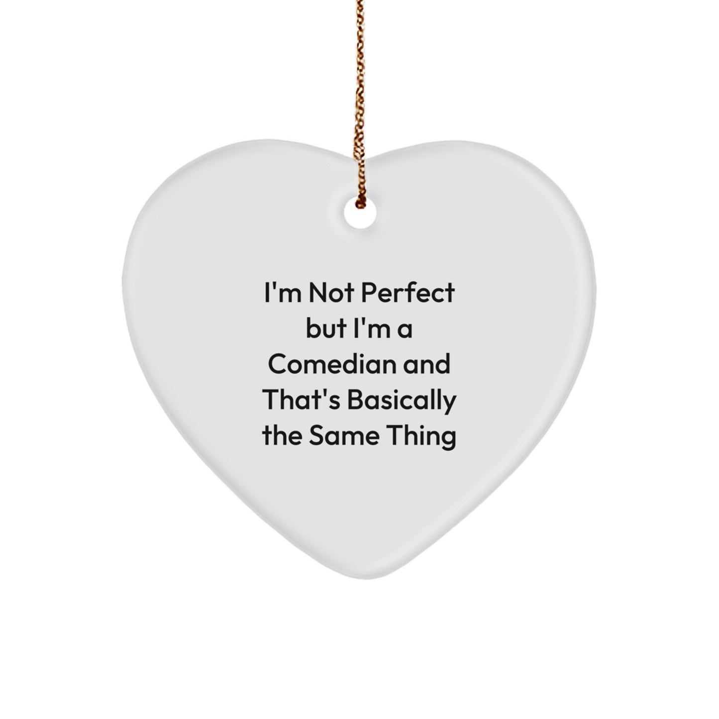Comedian Heart Ornament Collectible for Neighbors Christmas Gift - Image 1