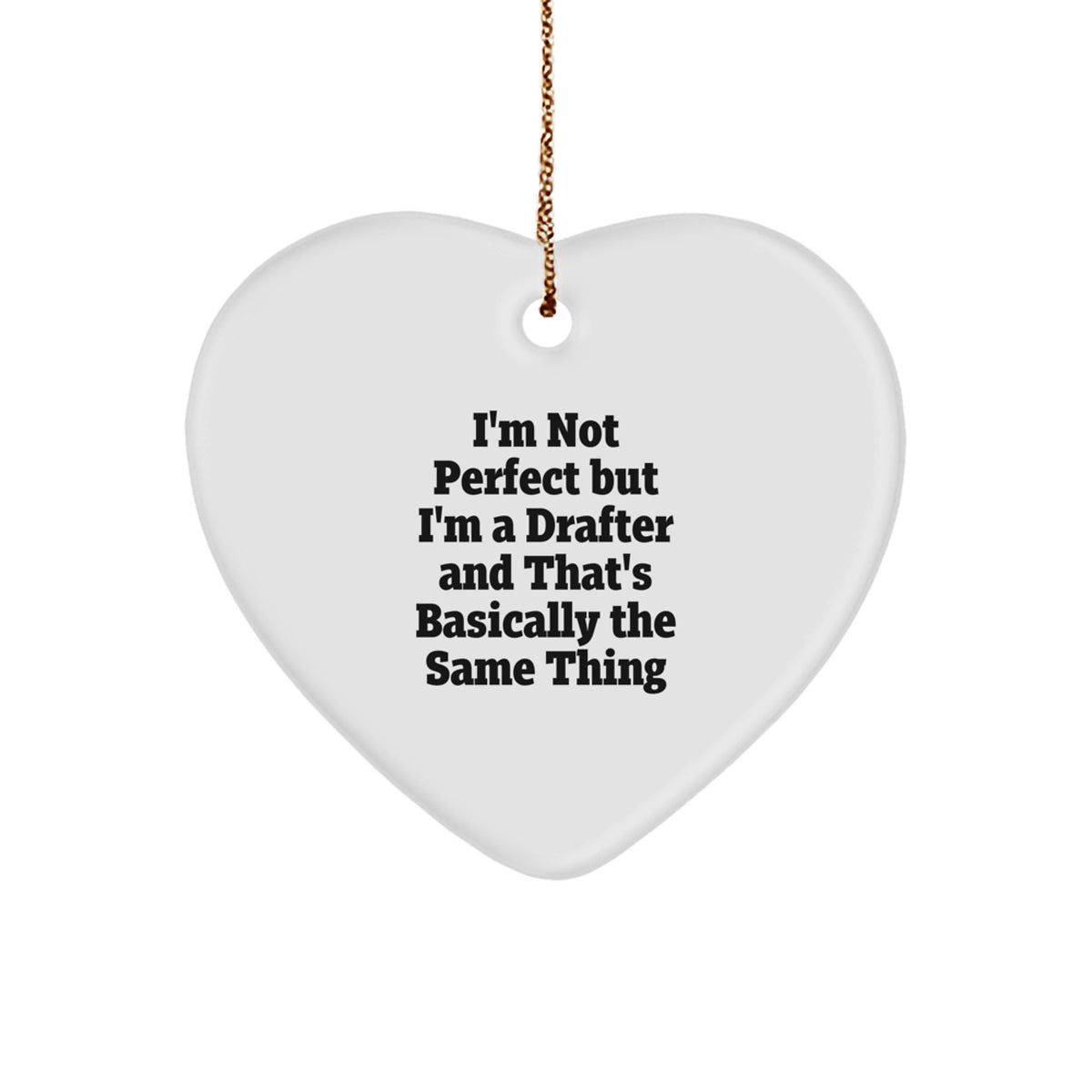 Favorite Drafter Heart-Shaped Christmas Ornament for Kids Gift - Image 1
