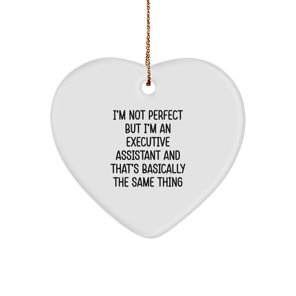 Executive Assistant Heart Ornament for Coworkers Idea Christmas Gift - Image 1