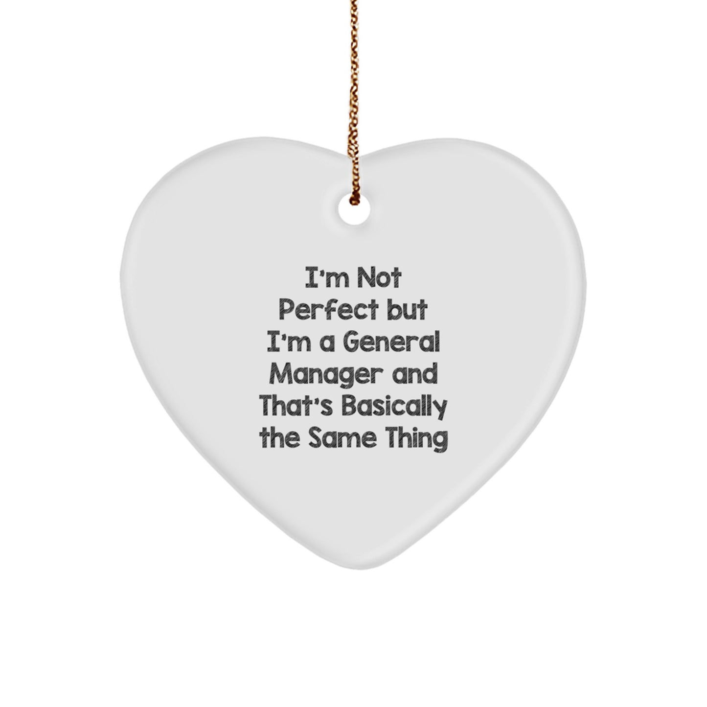 Christmas Gift for Teens Surprise General Manager Heart Ornament - Image 1
