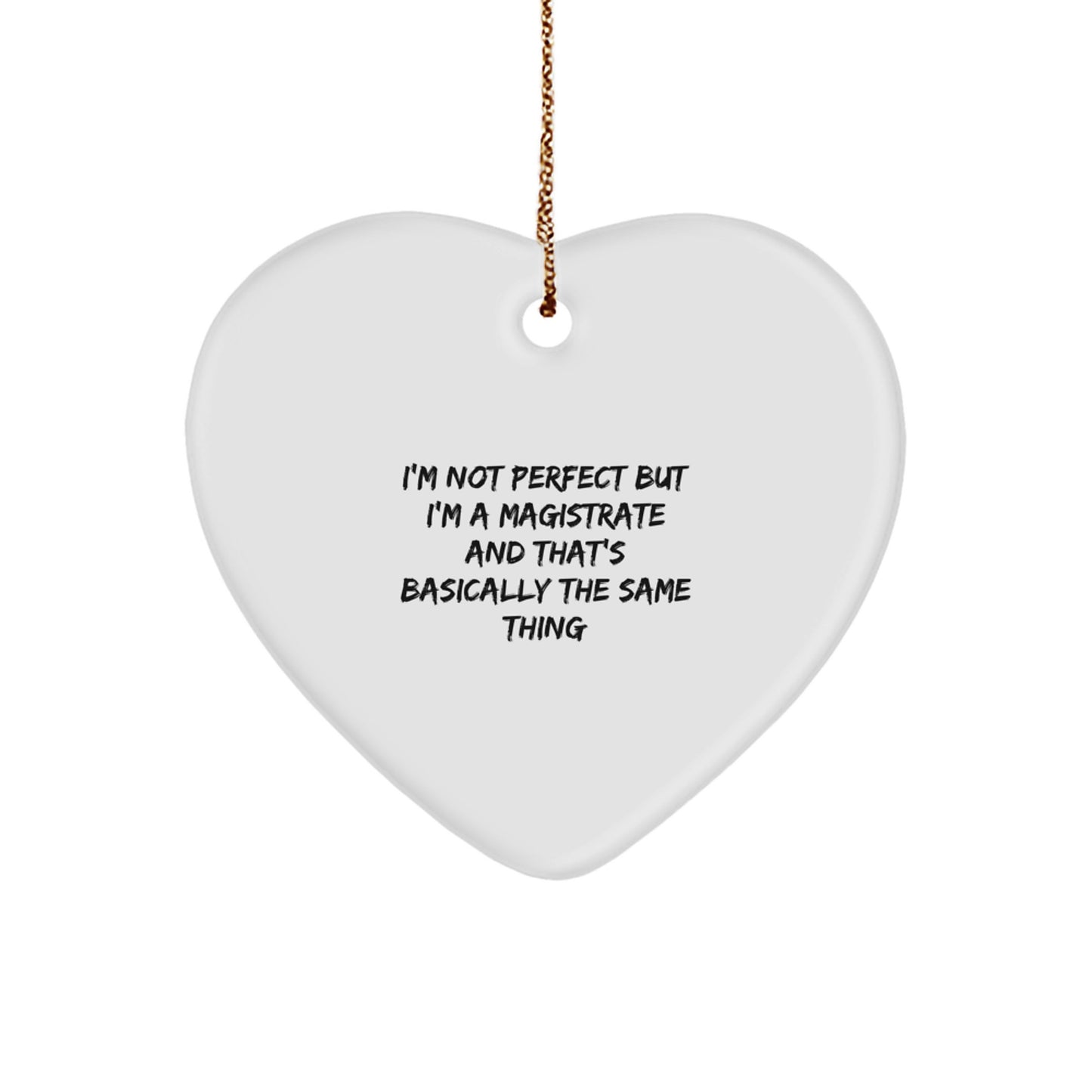Magistrate Heart Ornament Christmas Gift for Her Holiday Keepsake - Image 1