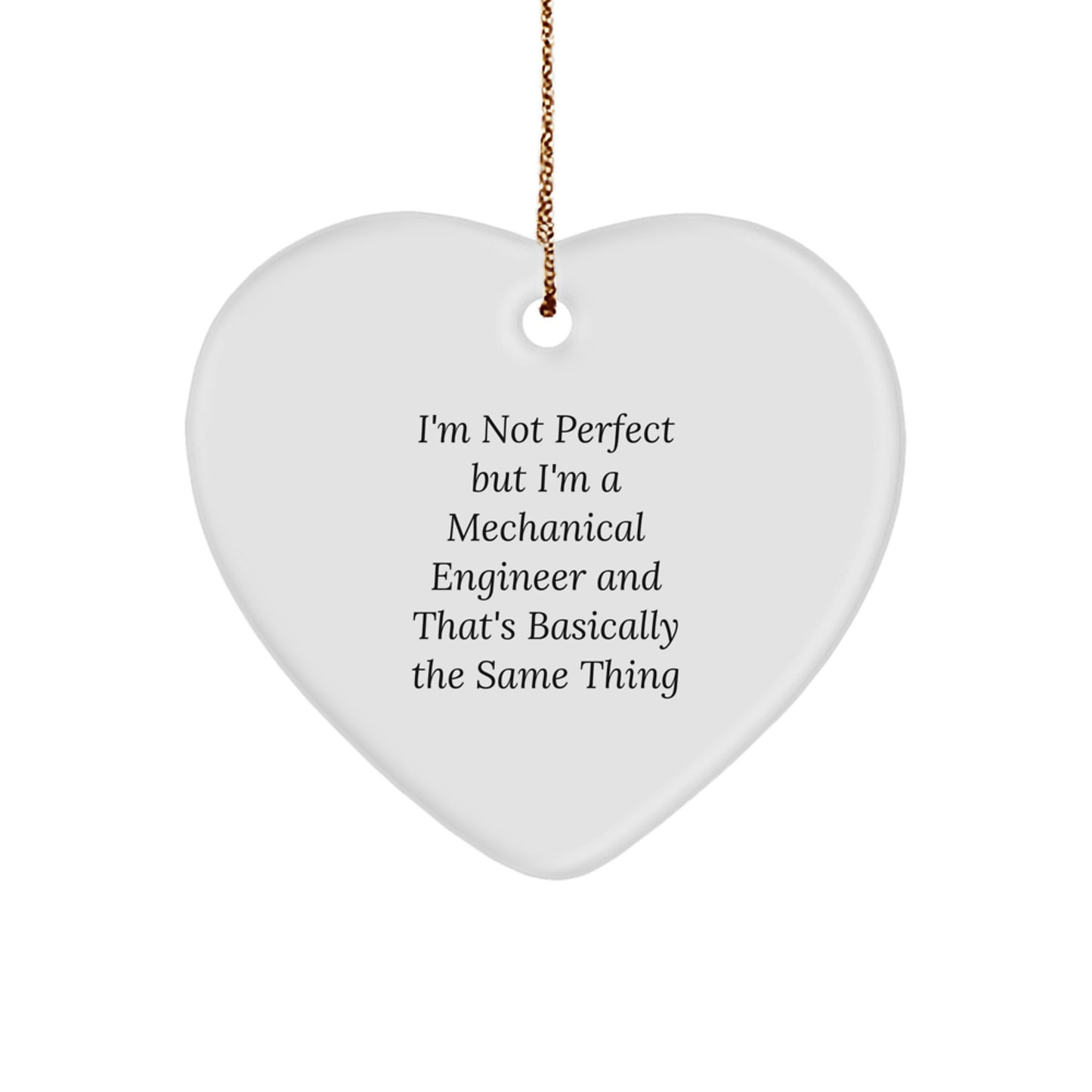 Funny Mechanical Engineer Heart Ornament Gifts from Friends for Men on Christmas - Image 1