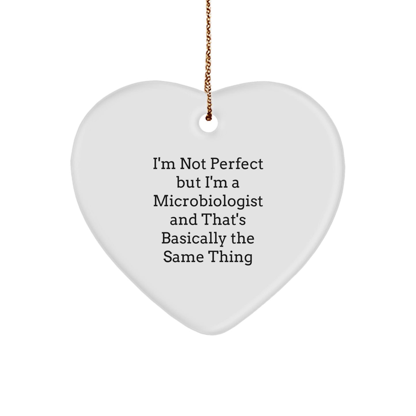 Microbiologist Heart Ornament for Family Treasure Christmas Gift - Image 1
