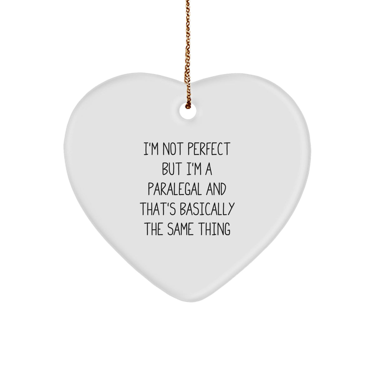 Paralegal Favorite Heart Ornament for Kids Bright Christmas Gift - Image 1