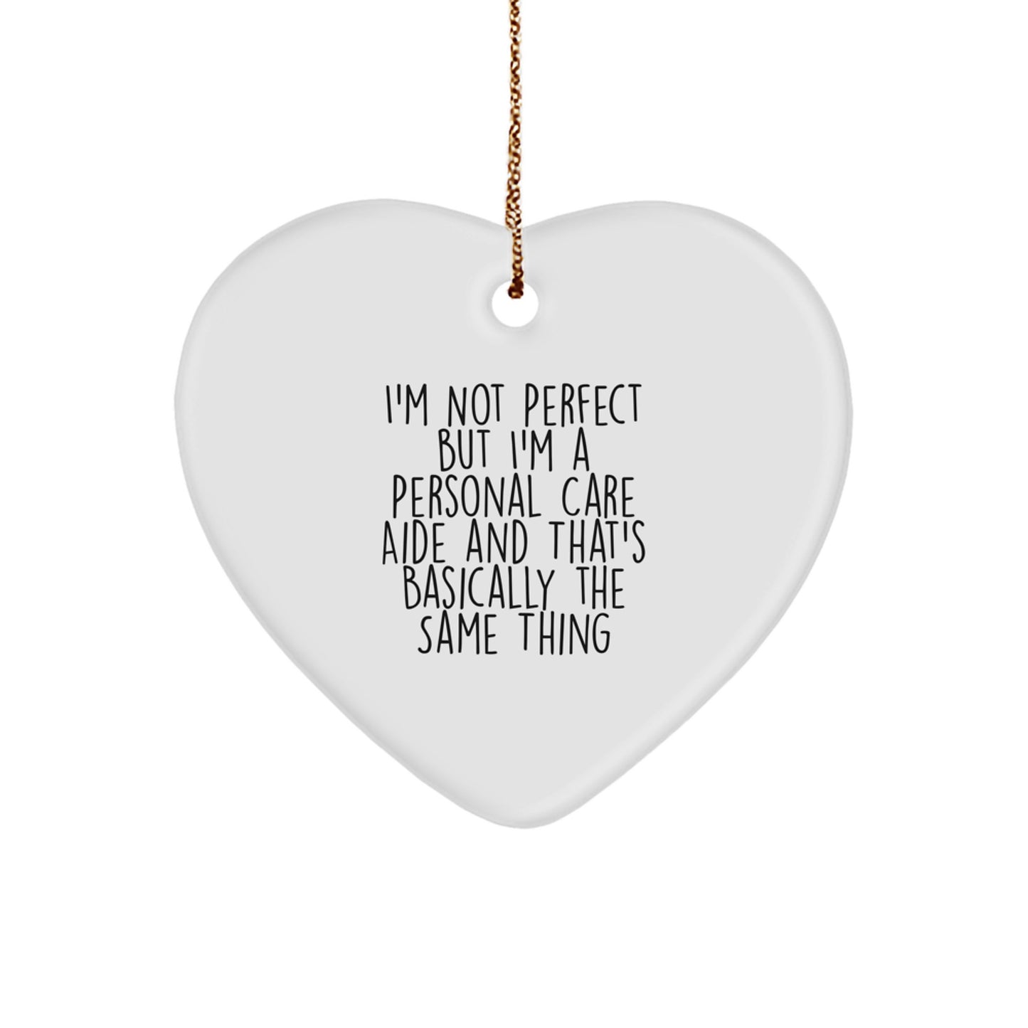Favorite Kids Personal Care Aide Heart Ornament Christmas Gift - Image 1