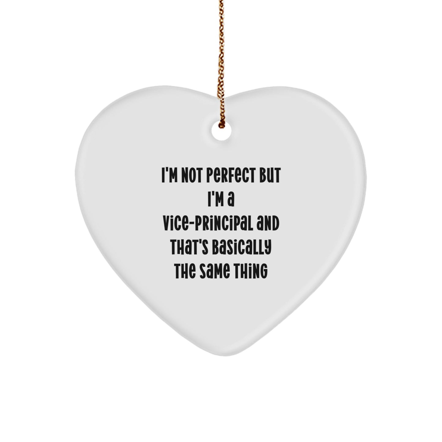 Christmas Gift for Her Vice-Principal Heart Ornament Present - Image 1