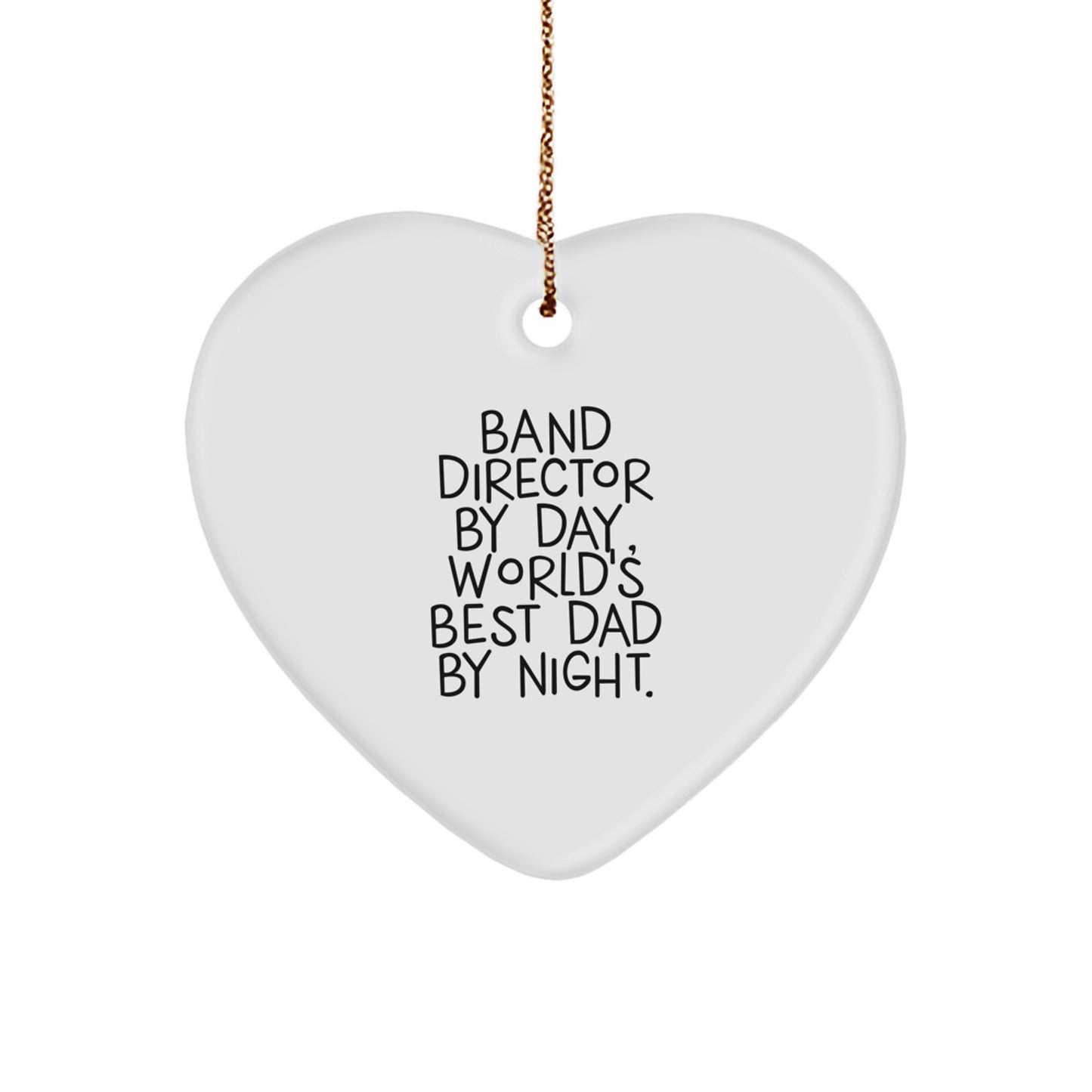 Band Director Durable Heart-Shaped Christmas Ornament for Him Gift - Image 1