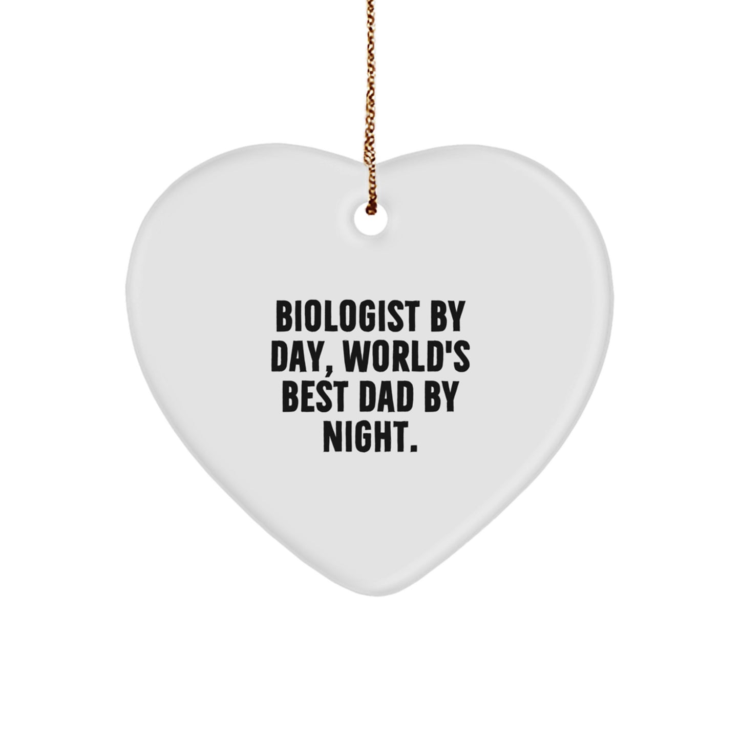 Christmas Gift for Roommates Biologist Heart Ornament Collectible - Image 1