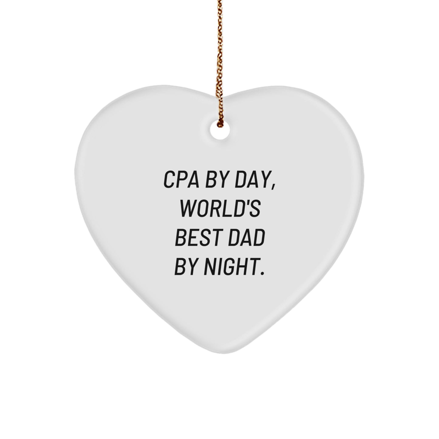 Cpa Heart Ornament Christmas Gift Idea for Coworkers - Image 1