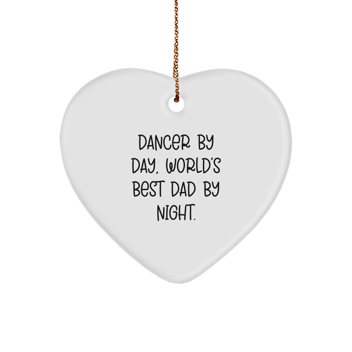 Favorite Dancer Dad Heart Bright Christmas Ornament Keepsake Gift - Image 1