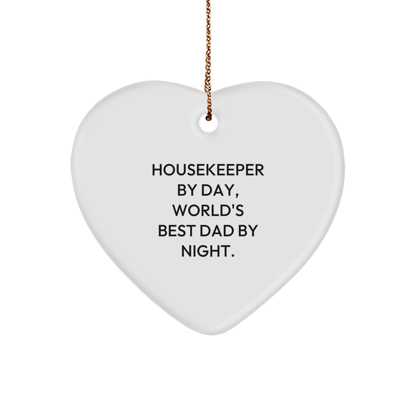 Christmas Gift Heart Ornament for Her Present – Housekeeper By Day - Image 1