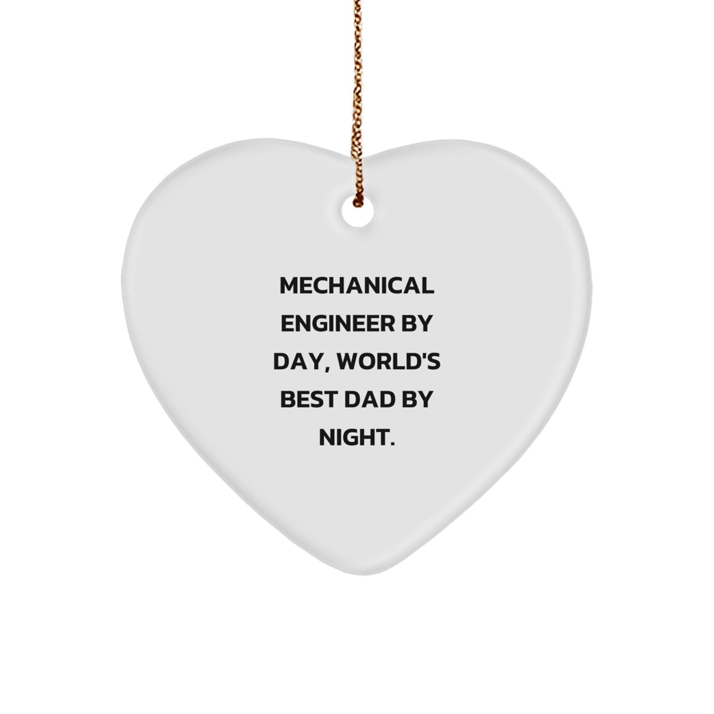 Bold Mechanical Engineer Christmas Ornament Memento for Roommates Gift - Image 1