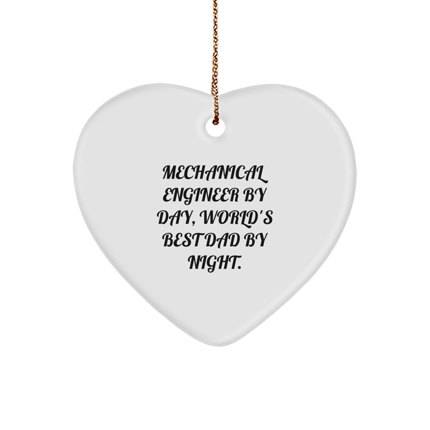 Mechanical Engineer Heart Ornament Surprise for Family Christmas Gift - Image 1