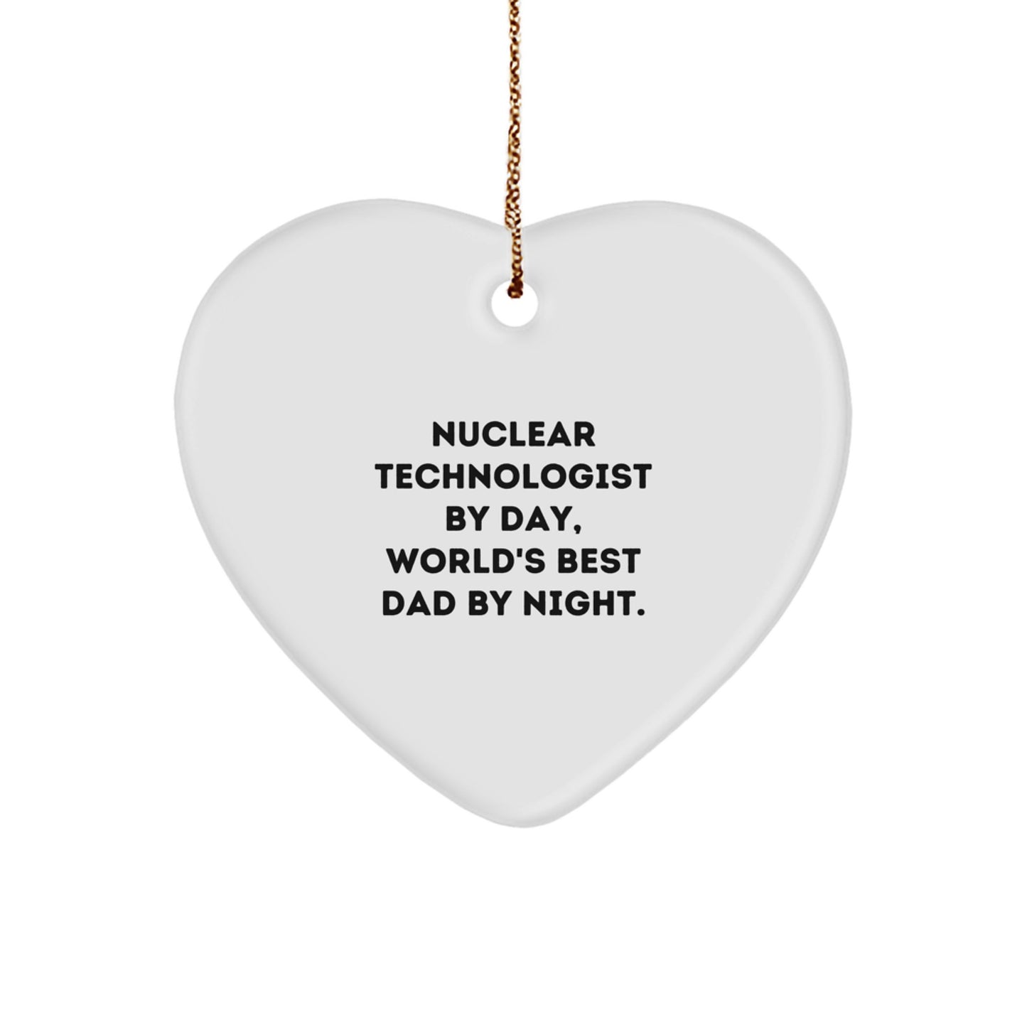 Christmas Gift for Her Nuclear Technologist Heart Ornament Present - Image 1