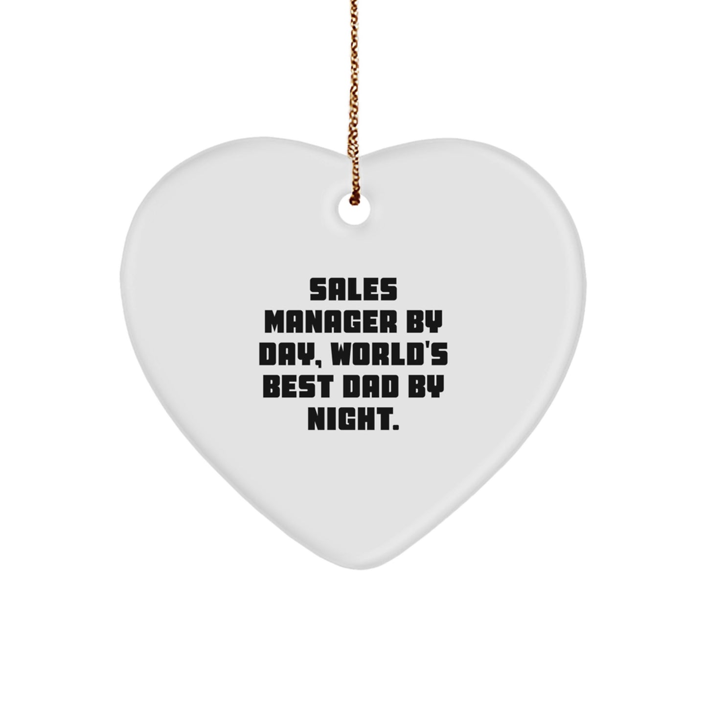Sales Manager Heart Ornament for Kids Treasure Christmas Gift - Image 1
