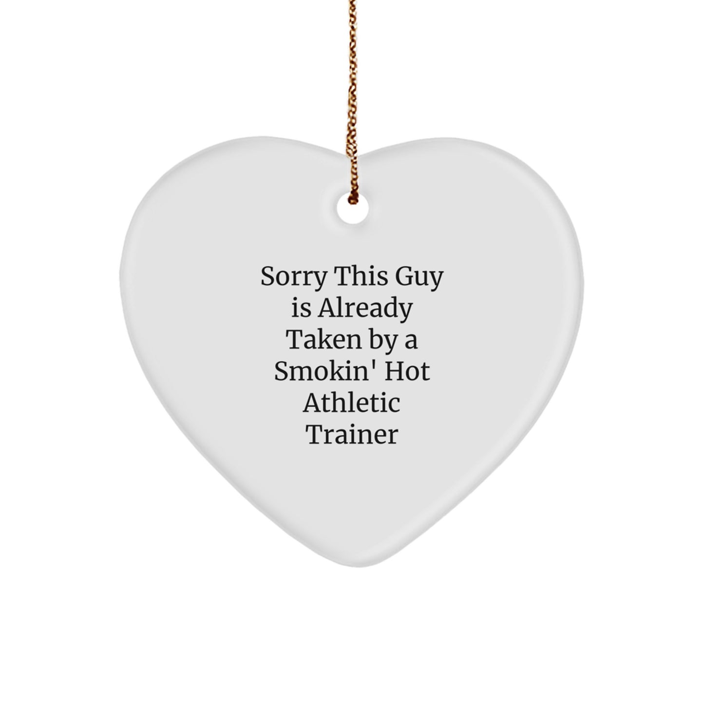 Funny Athletic Trainer Gifts for Men Unique Heart Ornament Gifts from Friends, Coworkers, Family for Christmas - Image 1