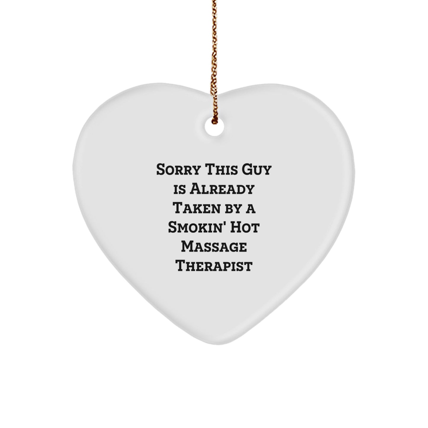 Funny Heart Ornament Gifts for Massage Therapist Men Christmas Unique Gifts from Friends - Image 1